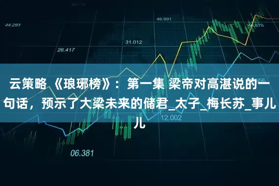 云策略 《琅琊榜》：第一集 梁帝对高湛说的一句话，预示了大梁未来的储君_太子_梅长苏_事儿